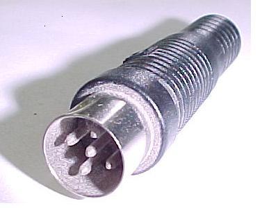 AA-252 - 5 DIN uros ( mic )/ 6.3mm stereo-jack ( naarasliitin).