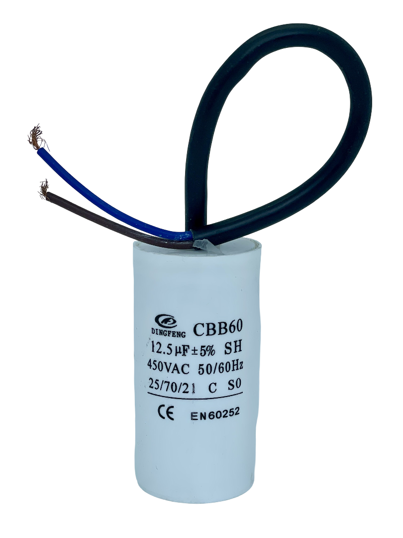 12.5uf 450vac - 35x71mm ( runko ). Käynnistyskondensaattori, tarkkuus 5%