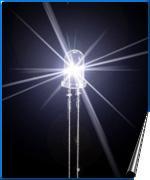 HLMP-CW18-VY000 - Superkirkas valkoinen led, 5mm. Värisävy melko neutraali. Noin 15000 mcd. Valmistaja: Agilent.