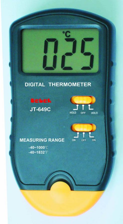 JT-649c lämpömittari - Digitaalinen käsilämpömittari. K-tyypin lanka-anturilla. JT-07 anturilla -40..+500°C. TARJOUSHINTA ( norm 15e ).