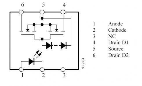 TCDF1900 - Puolijohderele Optocoupler with Photo-MOS FET sopivat esim. Arduinolle. Raspberry