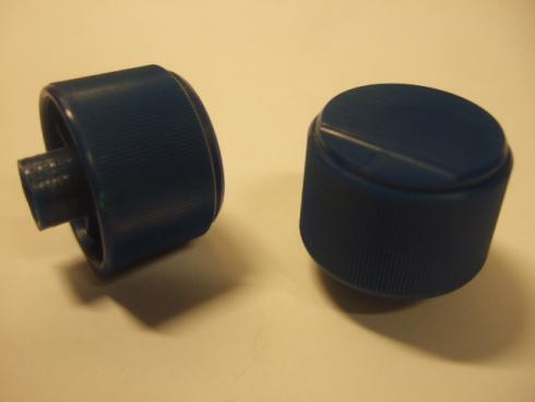 Nuppi 25X17mm, sin - 6mm ura-akselille. Sininen