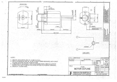 Johnson motor 12VDC - Type 10435, 4..13 VDC.