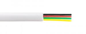 4C, 12/7, white, 100 m/R - braided copper 7x0.12mm, AWG 28