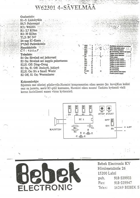 W62301 - W62301 - 4 MELODIA PIIRI