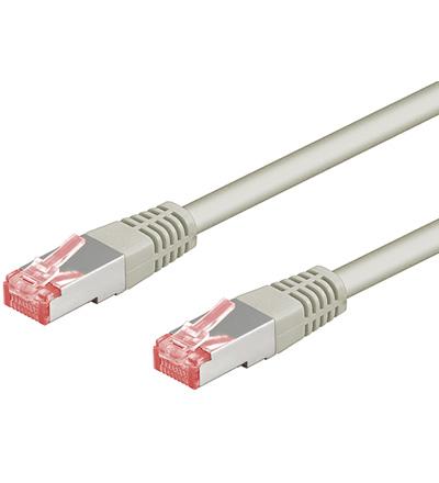 50891 CAT 6, 10m - CAT 6 suojattu verkkokaapeli, pituus 10m. S/FTP PIMF, väri harmaa.