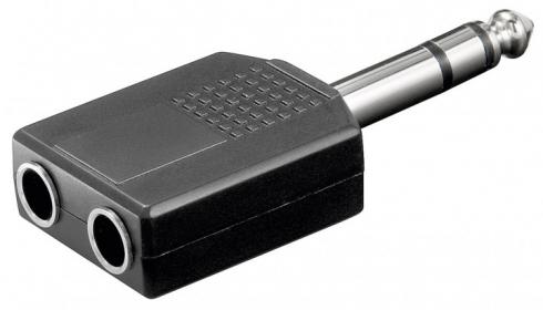 11102 - 6.3mm stereo plug/ 2x 6.3mm stereo jack
