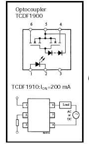 TCDF1910 - Puolijohderele Optocoupler with Photo-MOS FET sopivat esim. Arduinolle. Raspberry