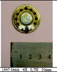 Veco 4 ohm - Stereokuulokekaiutin 4 ohm 0.5 watt. Halk. 30mm
