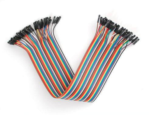 RW-D40-MM - Liitinjohto 40-pin uros/uros. Pituus n. 30 cm. Nauhakaapeli,