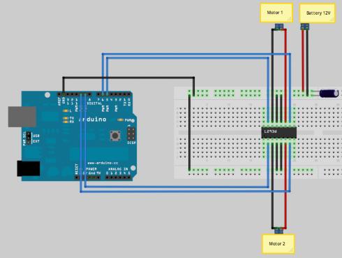 L293D - Dual H-Bridge Motor Driver for DC or Steppers - 600mA