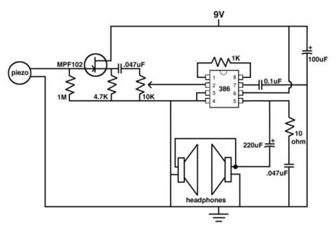 Piezo-elementti 50mm-KPR5010L - Valmiiksi johdotettu piezolevy reunavahvistuksilla. Tyyppi: KPR-5010L. Sopii mm. mikrofoni ja triggerikäyttöön.