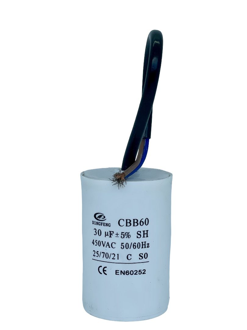 30uF 450VAC - 45x72mm ( runko ). Käynnistyskondensaattori, tarkkuus 5%