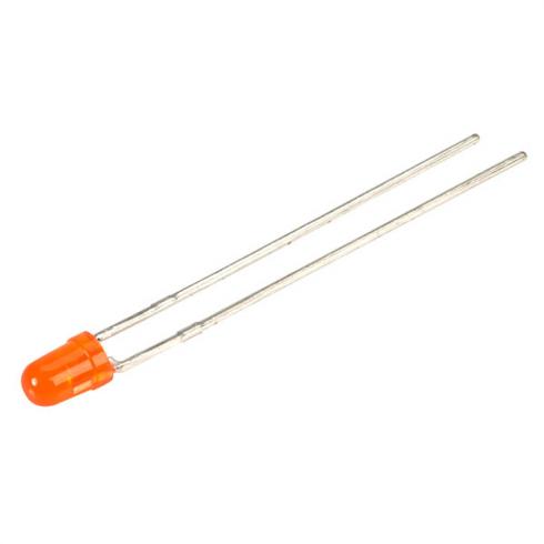3mm oranssi 1000 kpl - Oranssi led 3mm, 1000 kpl:n pussi.