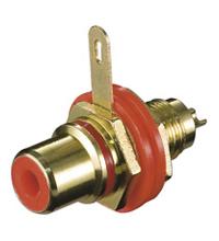 11307 - RCA-runkoliitin. RCA panel socket; red