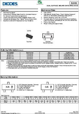 BAV99-7-F - 150MA/70V/SOT23