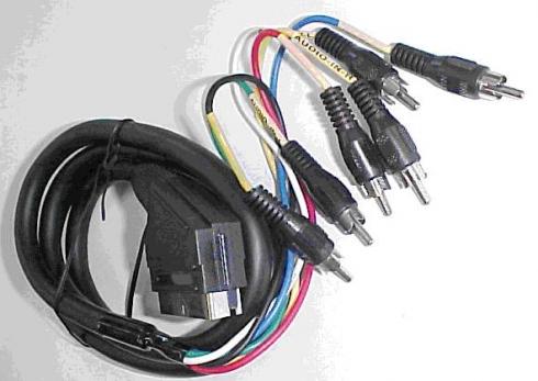 SC08A - 21 PIN SCART PLUG TO 6RCA PLUG