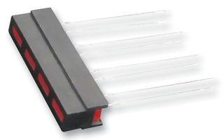 L-133CB/4IDT - PCB INDICATOR, 5-FOLD 4x S-RED 617NM. 10 kpl:n erä.10.- Euro