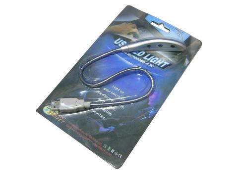USB-valo, silver. - 3 x led. Esim. läppärin "työvaloksi".