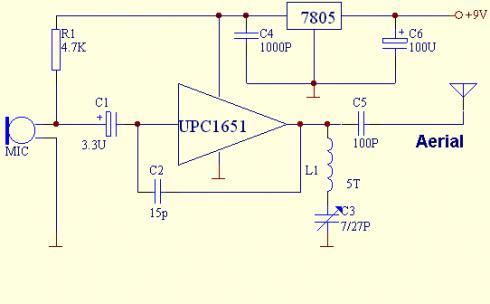 uPC1651 - UPC1651 FM transmitter circuit