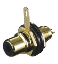 11308 - RCA-runkoliitin. RCA panel socket; black