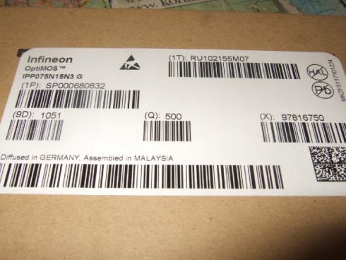 IPP075N15N3G - MOSFET Transistor, N Channel, 100 A, 150 V, 7.2 mohm, 10 V, 3 V