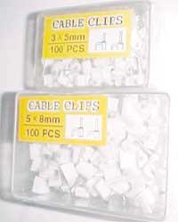 CABLE CLIPS - 7mm - PYÖREÄÄN KAAPELIIN 100kpl/pakkaus