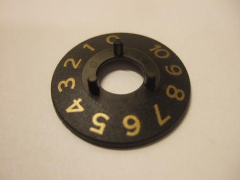 Asteikkolevy 0-10 - Sopii nuppiin 15X22mm