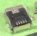 USB-mini liitin 5 pin smd -