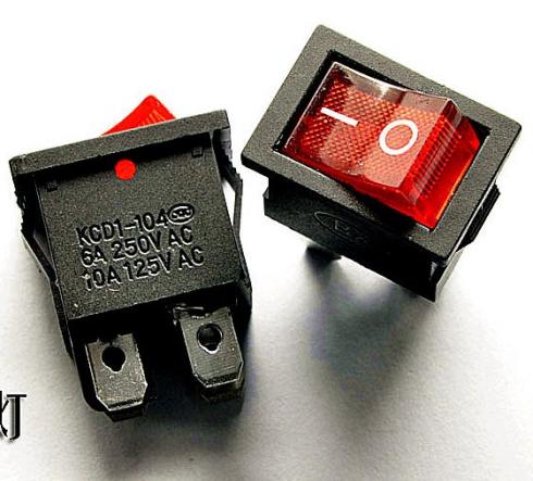 MIRS-101 - 2xON-OFF valolla. 6A/ 250VAC.