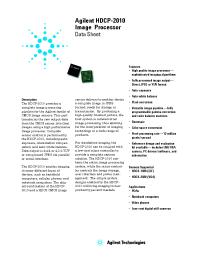HDCP-2010 - HDCP-2010 provides a complete image-processing pipeline for the. Agilent family of CMOS ..