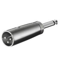 27452 - 3 pin XLR plug > 6.35 mm mono plug