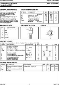 BUK555-60A - mosfet  60V 39A 125W N-Ch