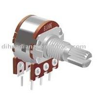 Hiilipot. 2X47 kohm lin - 0.1 watt 6mm akseli, mutteri/pk-kiinnitys