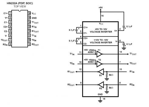HIN232ACBN-T - 2/2 Transceiver Full RS232 16-SOIC
