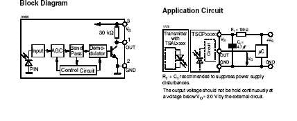 TSOP 34838 - IR-receicer 38 kHz  sopivat esim. Arduinolle