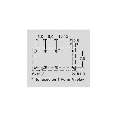 Zettler AZ764-1C-230 - Piirilevyrele 230VAC. Kärjet 1x on-on/ 16A