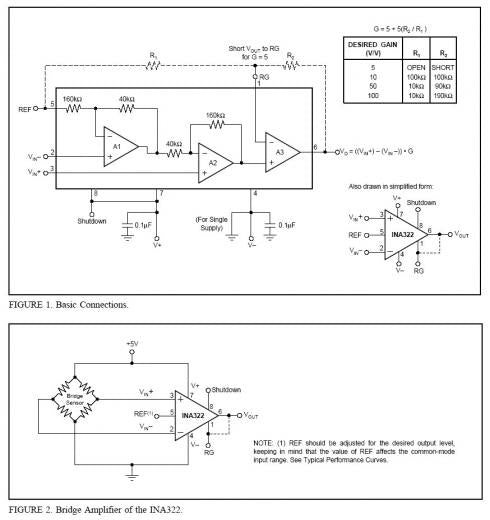 INA322EA - INSTRUMENTATION AMPLLFER