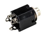11096 - ES63SV- 6.3mm stereojakki/runkoliitin ( voidaan käyttää myös MONO-jakkina ! ). Hyvä kontakti.