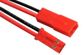JST-2P/ DB-2P RED - Liitinpari, 2pin uros-naaras.