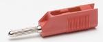 Lab plug 4 mm - Hirschmann banaaniliitin uros, punainen. Type BSB 20 K