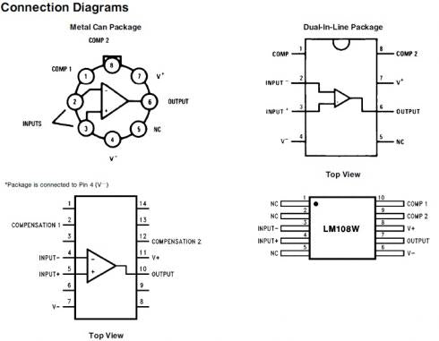 LM308 - TO-5 kotelo (metalli ). DC: year 1984 ( Thomson Semiconducteurs ).