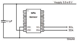 NPA-300B-10wd - 3.3 VDC Paineanturi/NPA-300B-10WD PRESSURE SENSOR AER Amphenol Advanced Sensors
