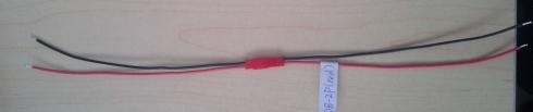 DB-2P RED/ JST-2P - Liitinpari 15cm /15cm johdoilla. 2 pin, uros-naaras.