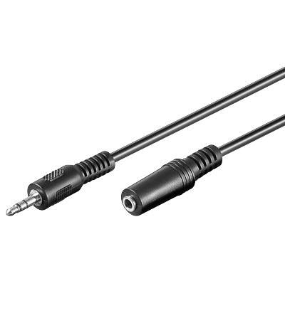 50090 - 3.5mm stereojatkojohto (uros/naaras), pituus 5m