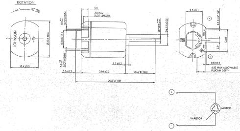 Johnson motor 12VDC - Type 10435, 4..13 VDC.