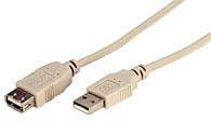 68625 - USB-jatkojohto, 2.0 high speed. Pituus 0.6m. Väri: MUSTA