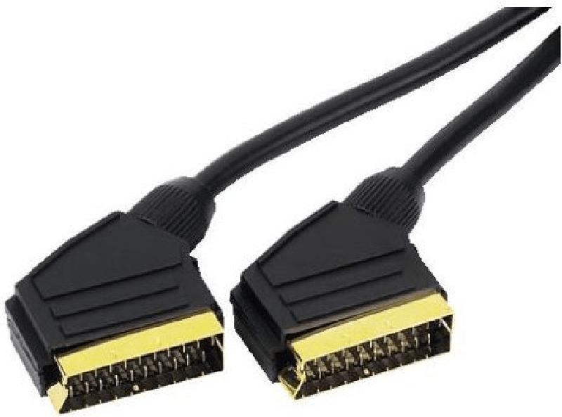 Scart-johto 1.5m - Valmistaja: Hama. Uros-uros johto 1.5m. Kullatut liittimet.