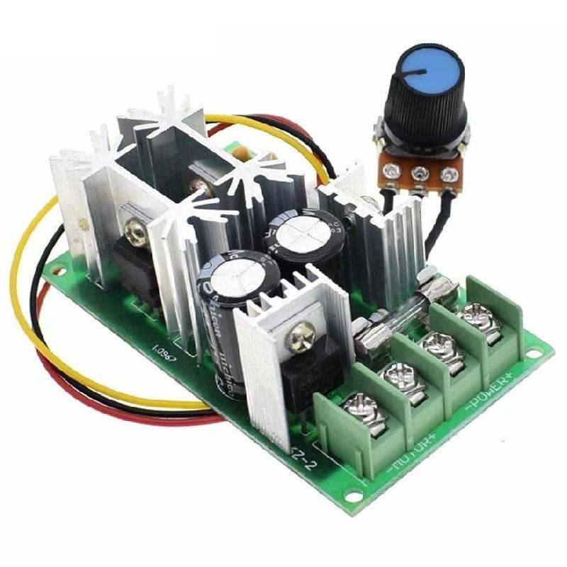 PWM-tehonsäädin max 20A -Jännitealue 10 - 60VDC/ max 20A. Ruuviliitännät johdotukselle. Esim. moottoreille, led-valoille yms.