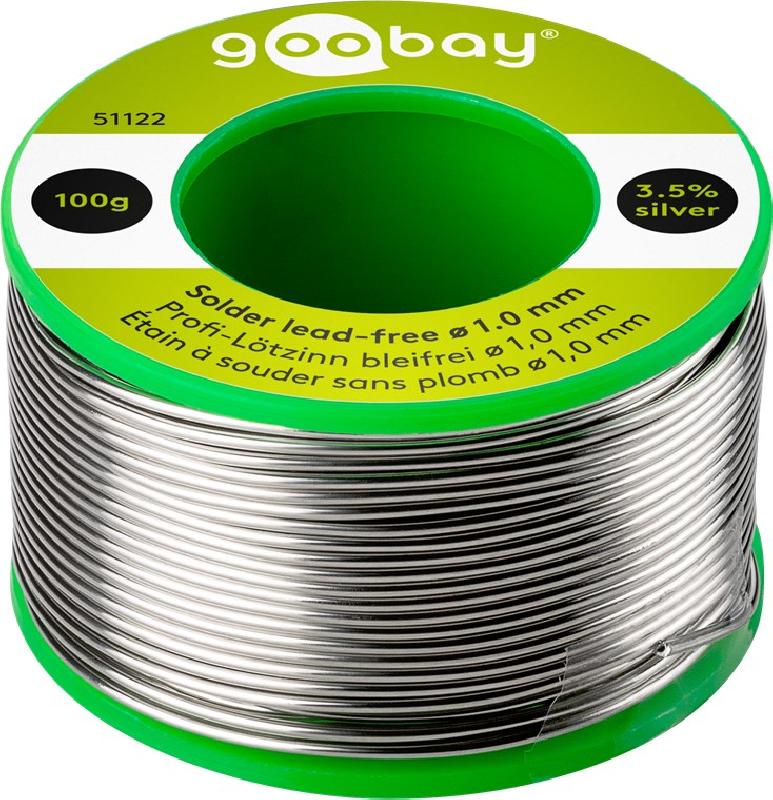 Tinarulla 100g - Lyijytön juotostina . Halk. 1mm. Parempi seos, hopeaa 3.5. Sulamispiste n. 217°C.